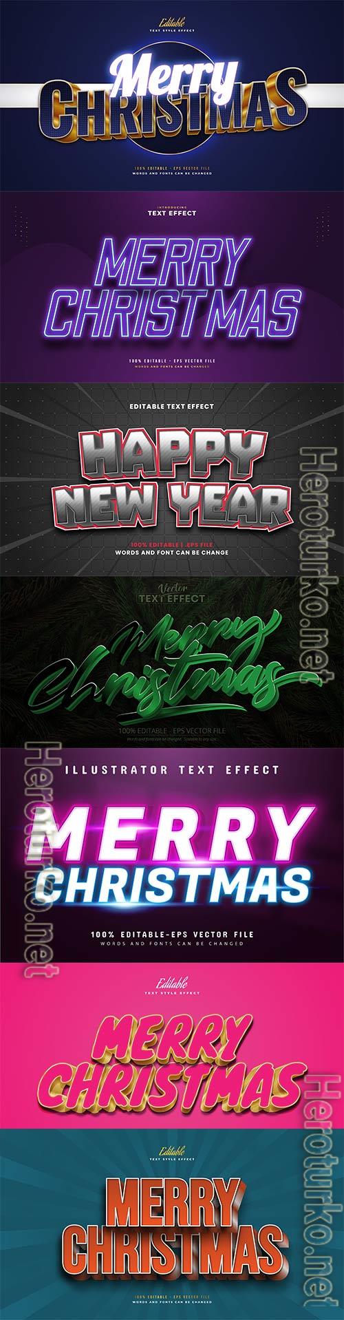 Merry christmas and happy new year 2022 editable vector text effects vol 29 Merry christmas and happy new year 2022 editable vector text effects vol 29