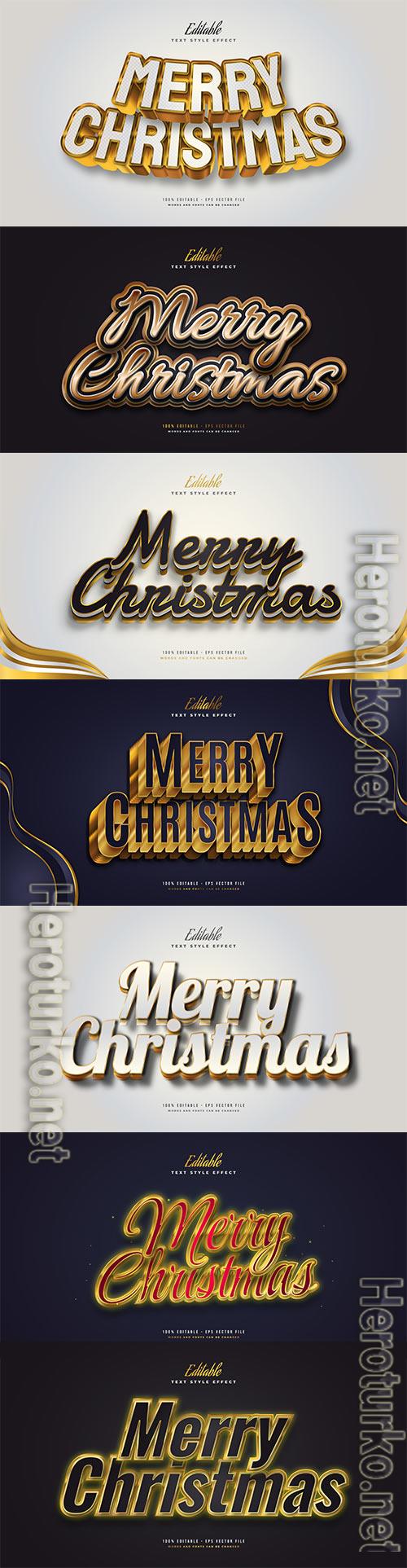 Merry christmas and happy new year 2022 editable vector text effects vol 21 Merry christmas and happy new year 2022 editable vector text effects vol 21