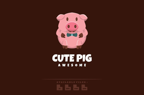 Cute Pig Logo