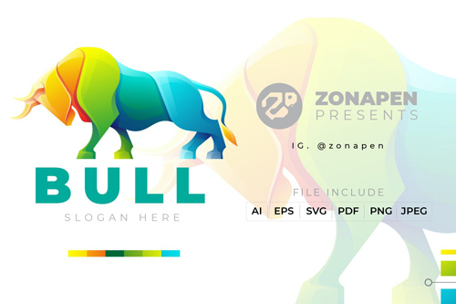 Bull Gradient Logo