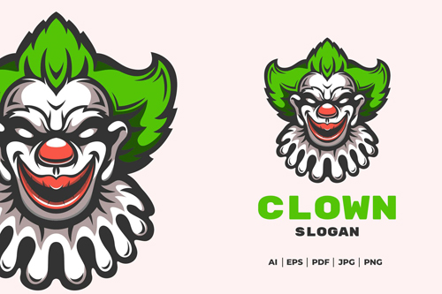 Clown mascot logo