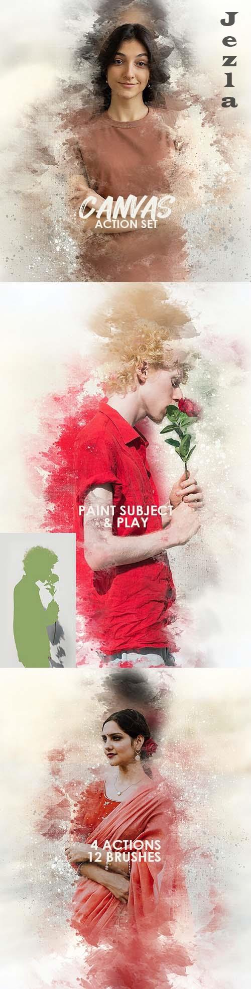 Canvas Photo Watercolor Actions - 34418752