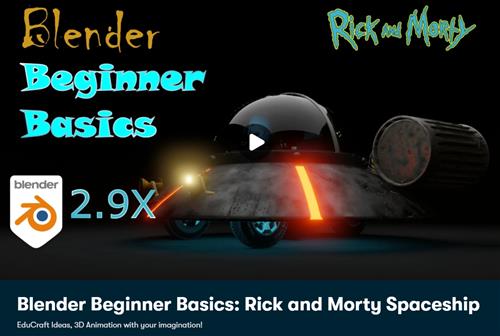 Skillshare - Blender Beginner Basics Rick and Morty Spaceship