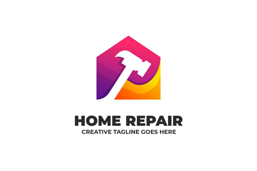 Building House Repair Construction Logo