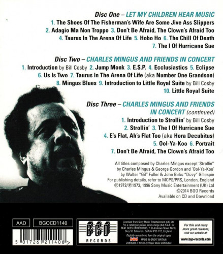 Charles Mingus - Let My Children Hear Music / Charles Mingus And Friends In Concert (1971,72/2014) 3CD Lossless