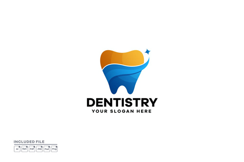 Tooth Gradient Logo Design