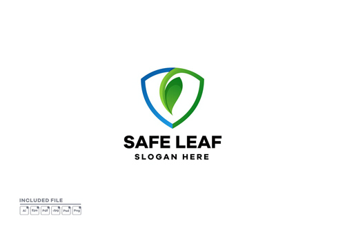 Leaf Privacy Gradient Logo Design