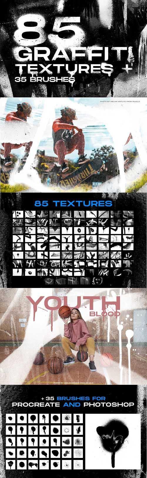 Graffiti textures and brushes - 5583185