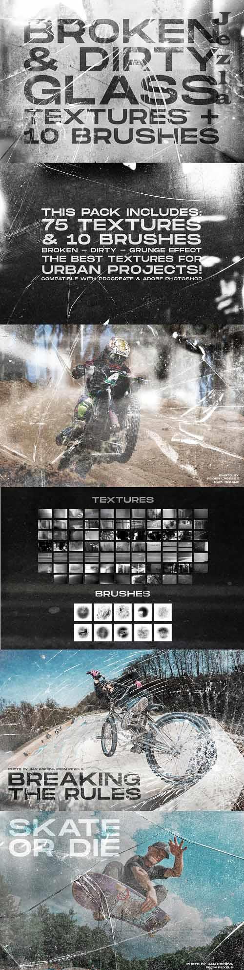 Broken and Dirty Glass + brushes - 6160875