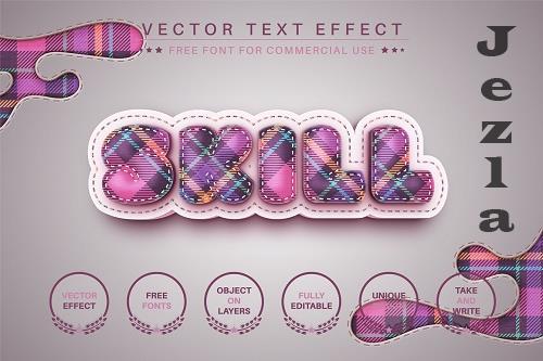 Tartan Stitch - Editable Text Effect - 6638920