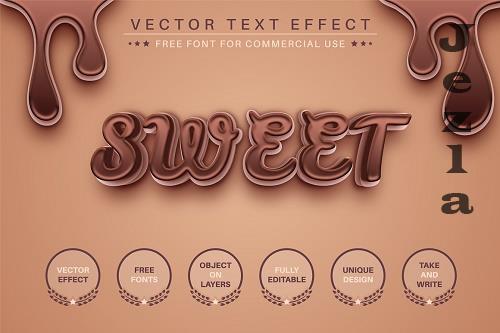 Sweet chocolate - Editable Text Effect - 6636819