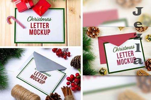 Christmas Letter Mockup Set - SNCTRQF