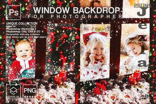 Christmas window overlay & Photoshop overlay - 1668338