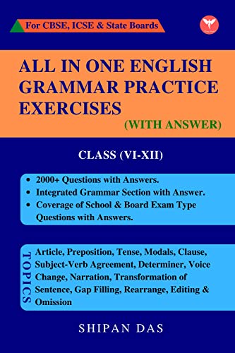 All in One English Grammar Practice Exercises (CBSE, ICSE & State Boards)