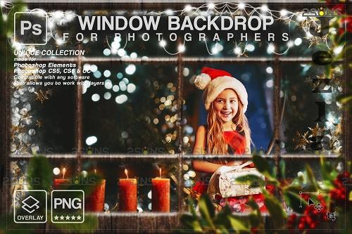 Christmas window overlay & Photoshop overlay V4- 1668392
