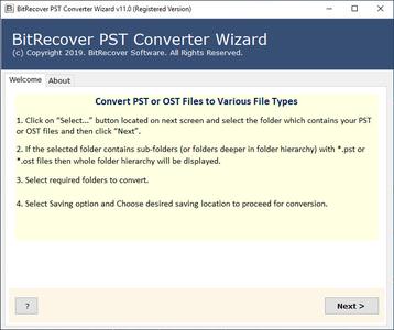 BitRecover PST Converter Wizard 12.7