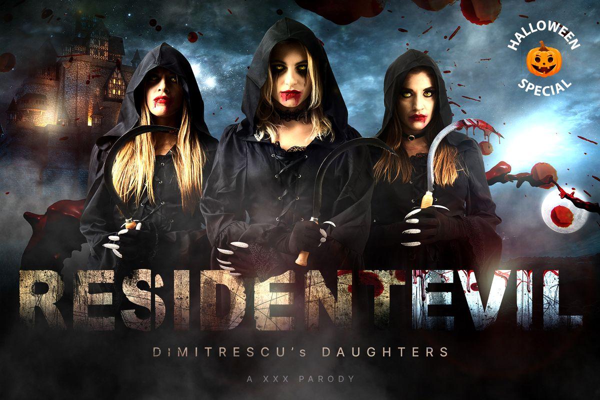 [VRCosplayX.com] Lilly Bella, Silvia Dellai, Eveline Dellai (Resident Evil Village: Dimitrescu Daughters A XXX Parody / 28.10.2021) [2021 г., Movie, Blowjob, Cum In Mouth, Fucking, Villain, Doggystyle, Videogame, Threesome, Blonde, Babe, Teen, Brunet ]