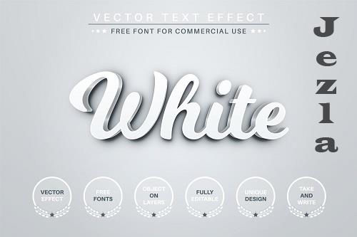 White - editable text effect - 6652202