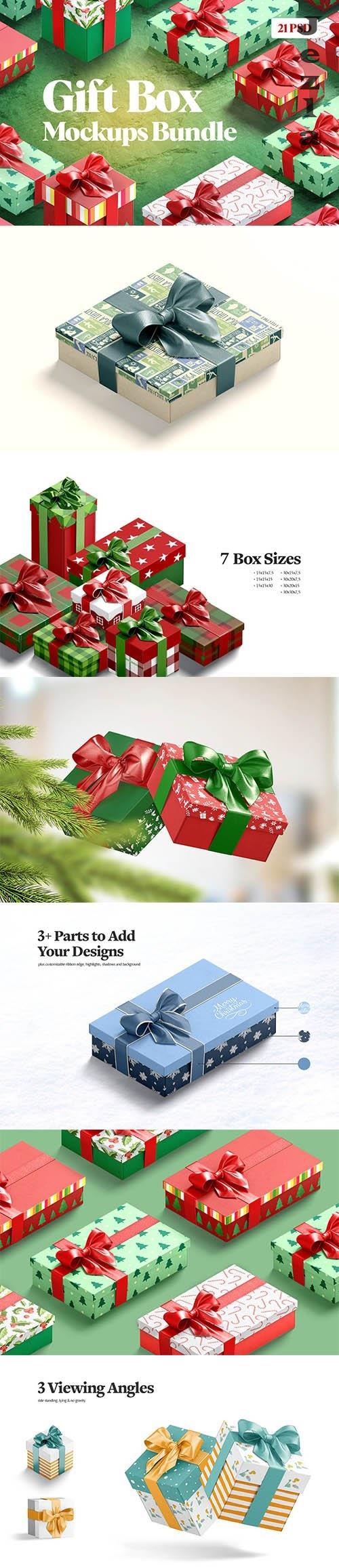 Gift Box Mockups Bundle 6617999