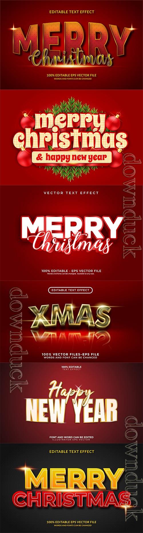 2022 New year and christmas editable text effect vector vol 19 2022 New year and christmas editable text effect vector vol 19