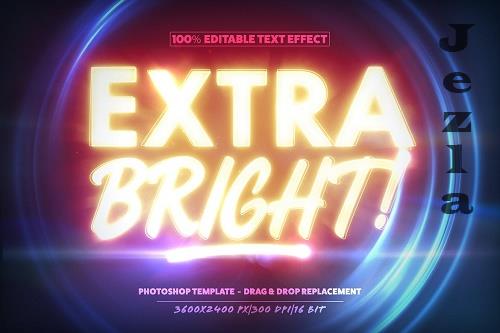 Extra Bright Text Logo Effect