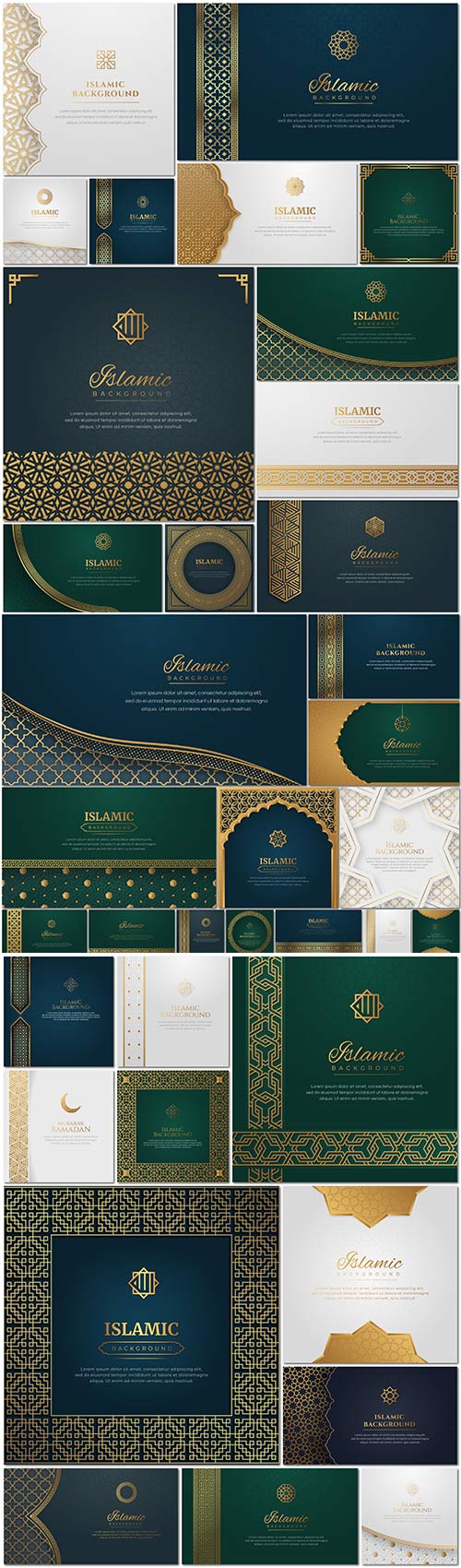 Ramadan kareem, eid mubarak, islamic arabic ornament in vector