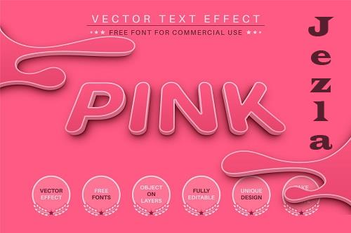 3D Pink - Editable Text Effect - 6653523