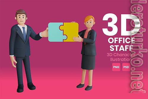 Office Staff 3D Character Illustration 5