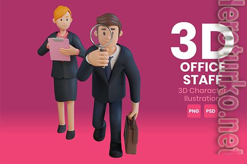 Office Staff 3D Character Illustration 7