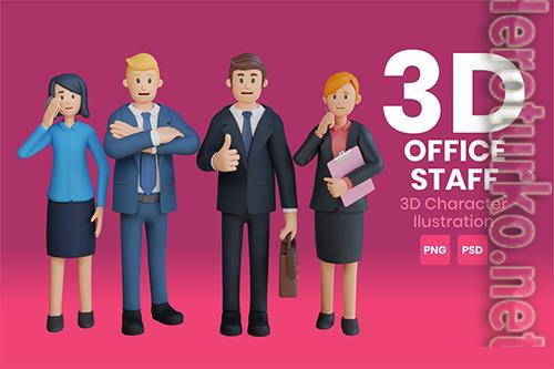 Office Staff 3D Character Illustration 4 Office Staff 3D Character Illustration 4