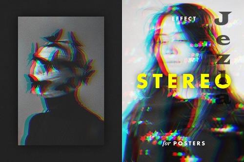 Stereo Glitch Effect for Posters