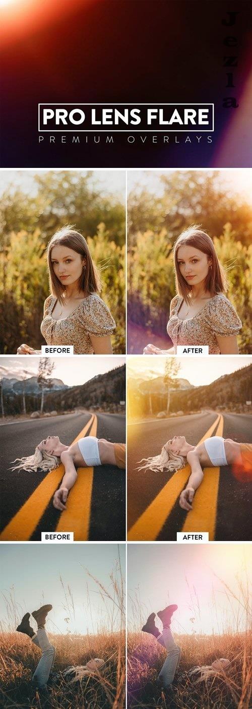 30 Professional Lens Flare Overlay