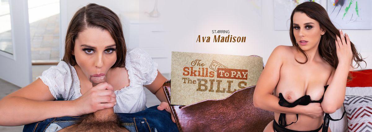 [VRBangers.com] Ava Madison (The Skills to Pay the Bills / 23.07.2021) [2021 г., Babe, Blowjob, Brunette, Cowgirl, Cumshot, Curvy, Doggy, Hairy Pussy, Natural Tits, VR, 4K, 1920p] [Oculus Rift / Vive]