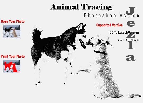 Animal Tracing Photoshop Action - 6647974