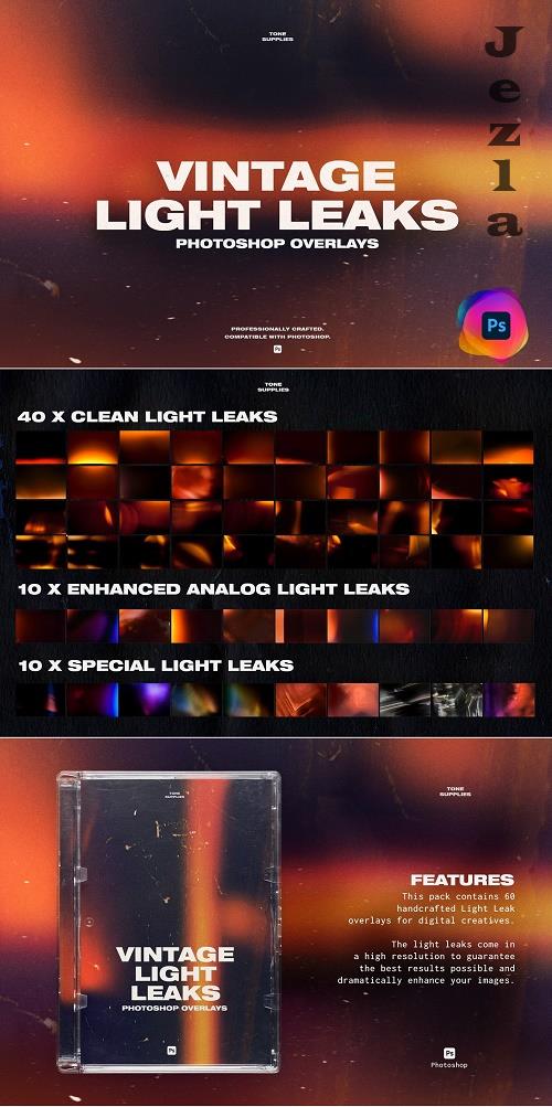 60 Retro Analog Light Leak Overlays 6590356