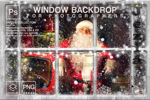 Christmas window overlay & Photoshop overlay V7 - 1668529