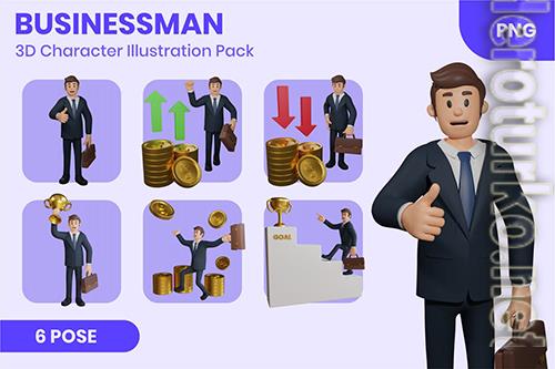 Businessman 3D Character Set
