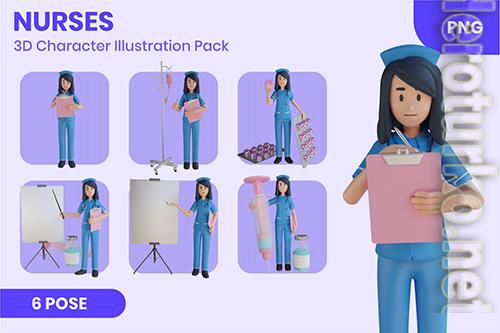 Nurses 3D Character Set