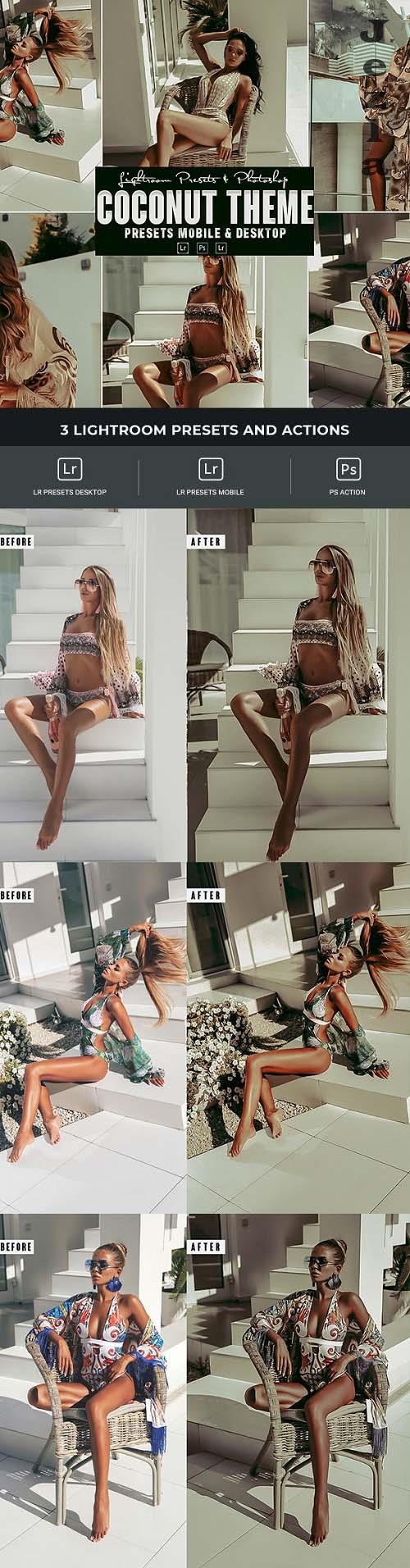 Coconut Theme Photoshop Action & Lightrom Presets - 34614150