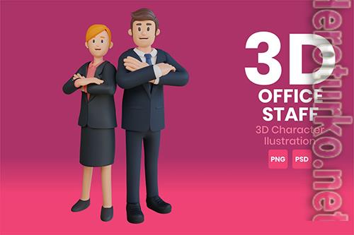 Office Staff 3D Character Illustration2 Office Staff 3D Character Illustration2