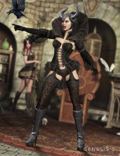 THE SINFUL WITCH FOR GENESIS 2 FEMALE(S)