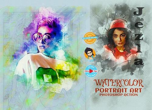 Watercolor Portrait Art - 6510097