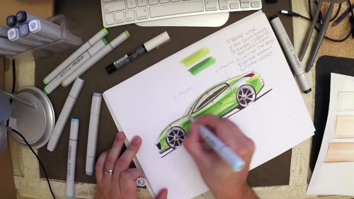Skillshare - Marouane Bembli-Learn how to correctly sketch a car with pen & paper
