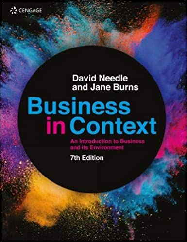 Business in Context An Introduction to Business and its Environment