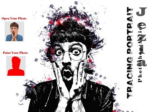 Tracing Portrait Photoshop Action - 6673029 Tracing Portrait Photoshop Action - 6673029