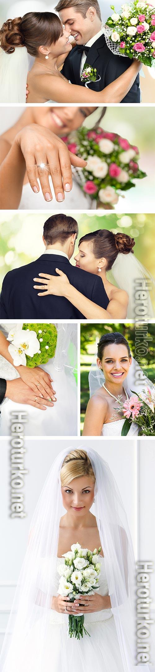 Wedding stock photo, bride and groom happy Wedding stock photo, bride and groom happy