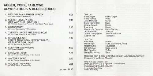 Auger, York, Farlowe - Olympic Rock & Blues Circus (1983) [1998] Lossless