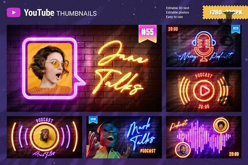 Neon Podcast YouTube Thumbnails
