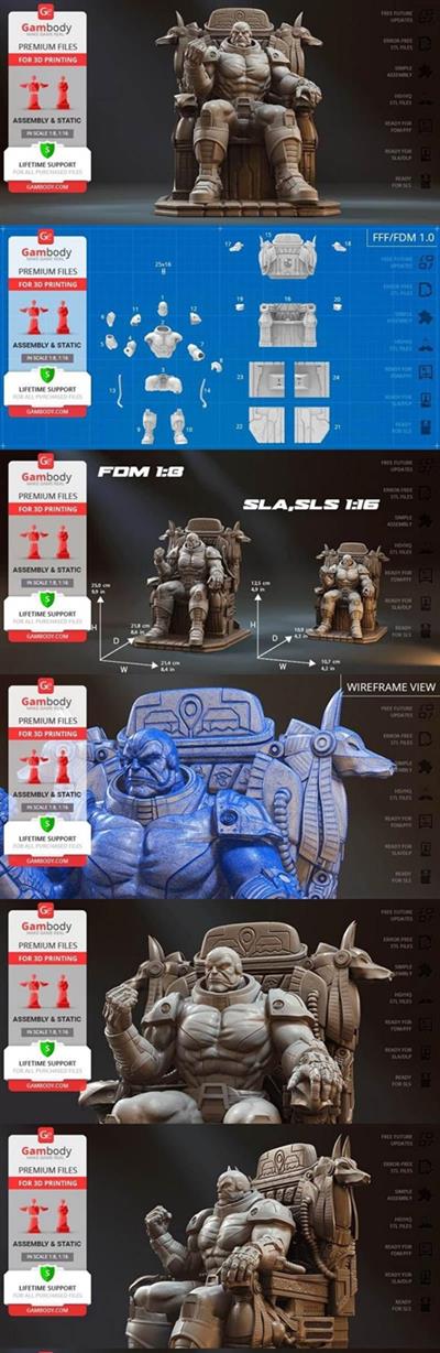 En Sabah Nur – Apocalypse on Throne – Marvel Comics STL Printing Figurine En Sabah Nur – Apocalypse on Throne – Marvel Comics STL Printing Figurine