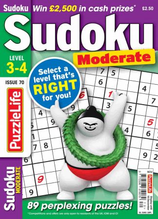 PuzzleLife Sudoku Moderate 3 4   Issue 70, 2021